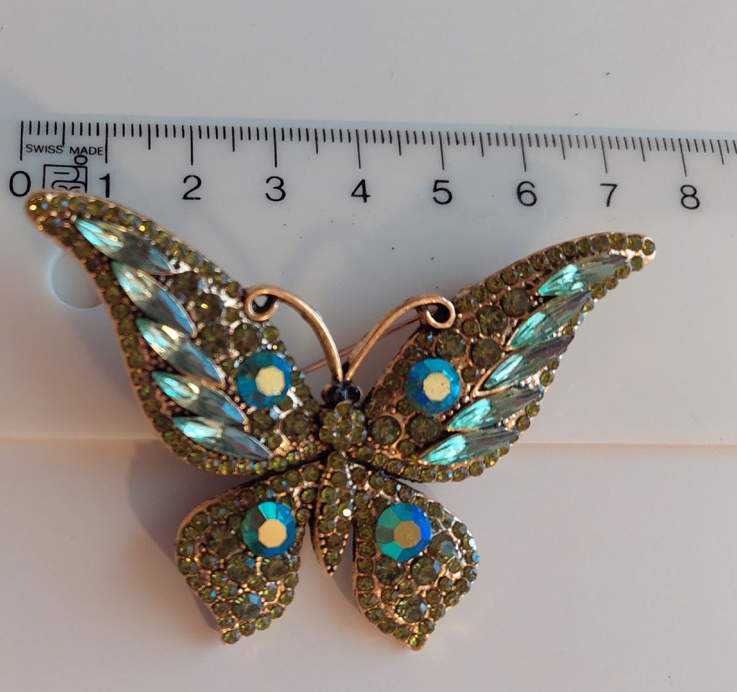 Broschen & Nadeln: Wunderschöne Brosche Schmetterling hellgrün + blau – Neu (gemäss Beschreibung) aus Oberwil BL von Kukkaniitty 9