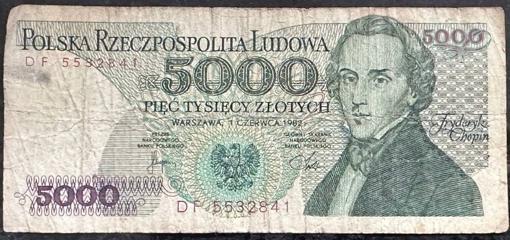 5000 Zloty Banknote, Polen, 1982, Frédéric Chopin, Top! (Gebraucht) in ...