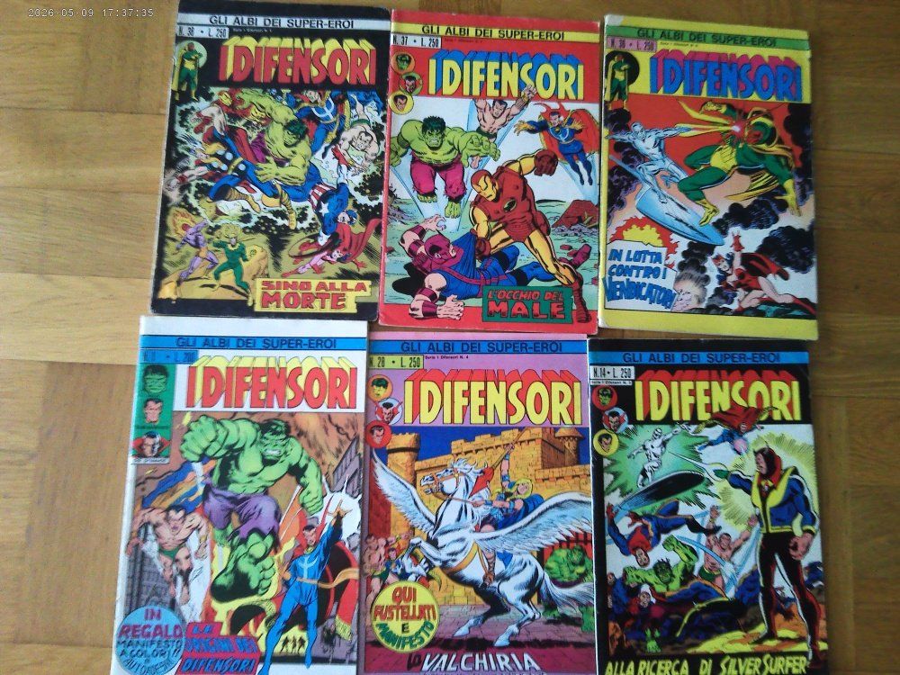 Fumetti: 6 X I Difensori Comics - Marvel COMIC ITALIENISCH – Usato da Volketswil venduto da nemo2000