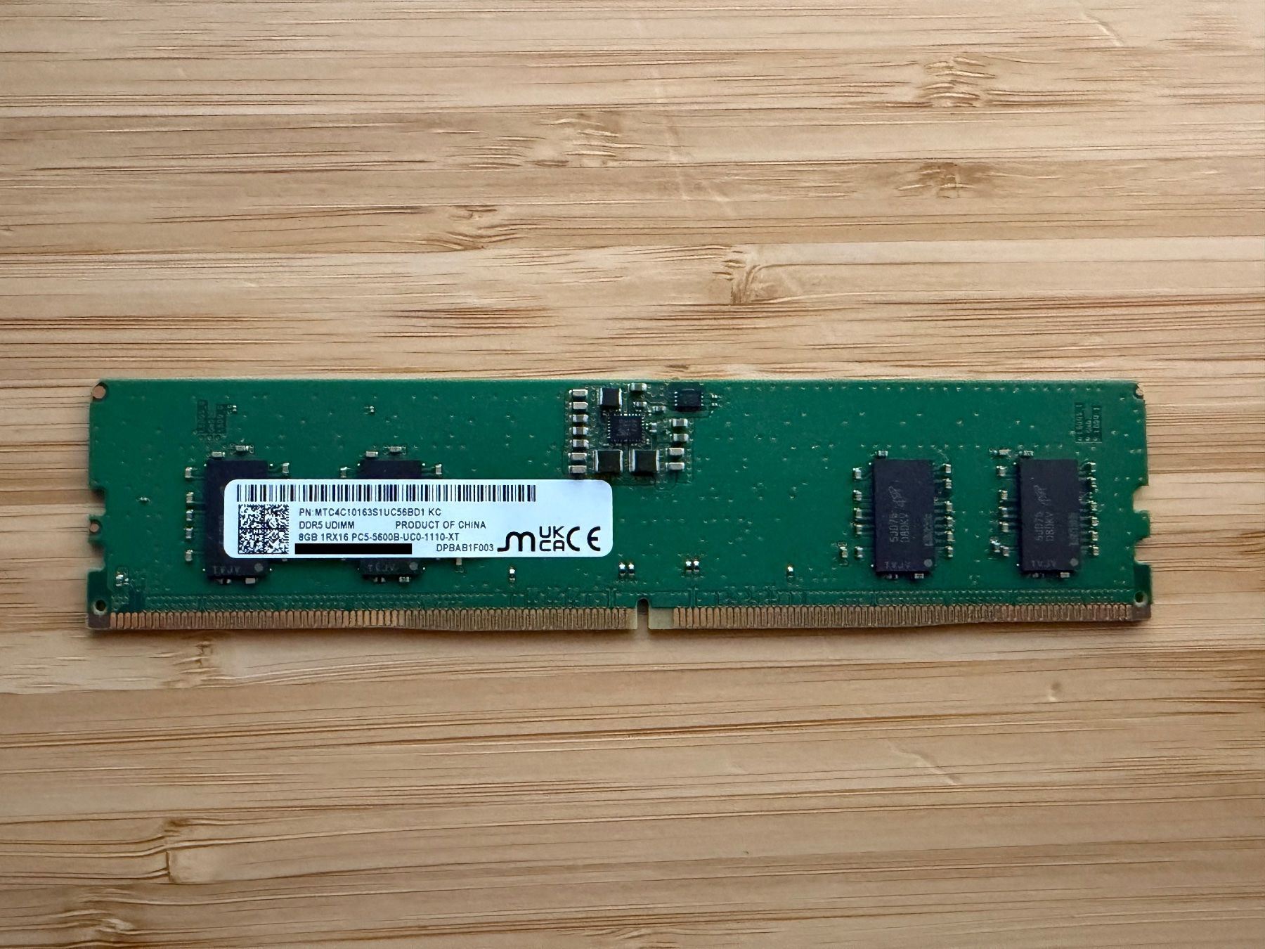 Mémoires / RAM: MICRON 8GB DDR5 UDIMM – Neuf (Voir description) à Sevelen par Uwish