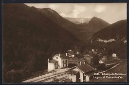 Champ-du-Moulin, La gare et Creux-du-Van