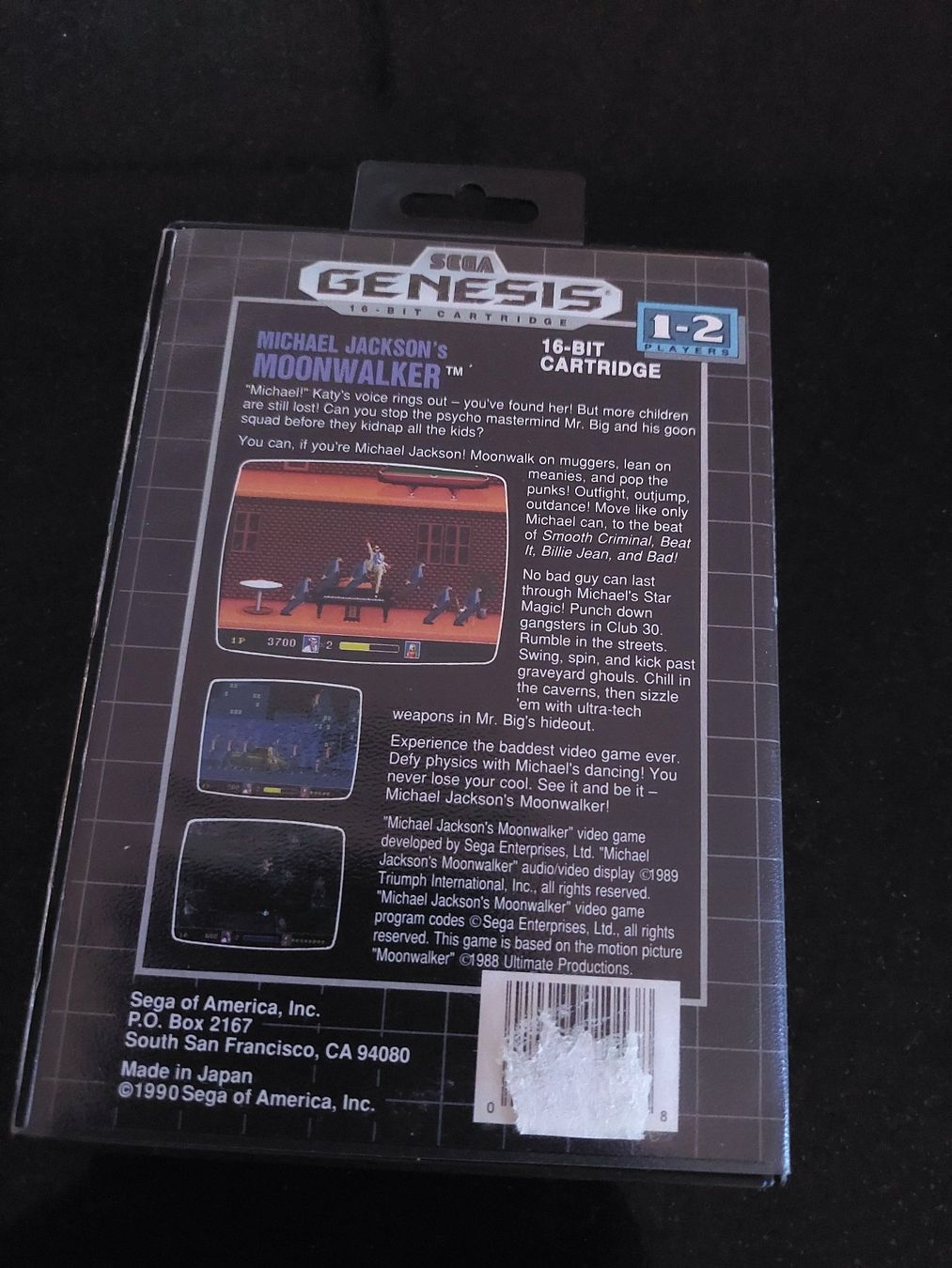 Sega Giochi: MICHAEL JACKSON'S MOONWALKER (US) - SEGA GENESIS – Usato da Spiegel b. Bern venduto da Natix 3