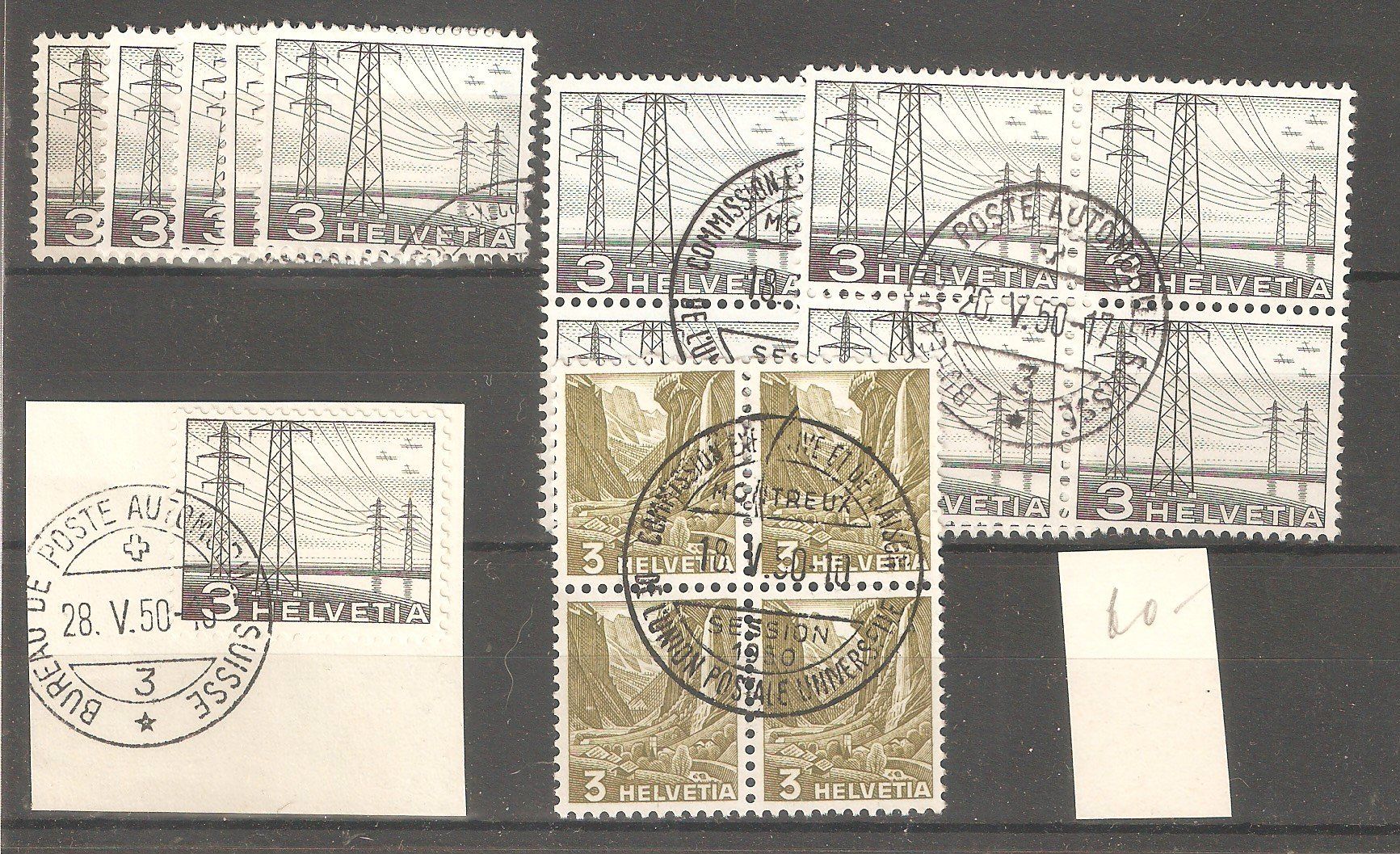 Tous les timbres: 3 Rp-Marken  18 Stück/pièces – D'occasion à Lausanne par Whorvath