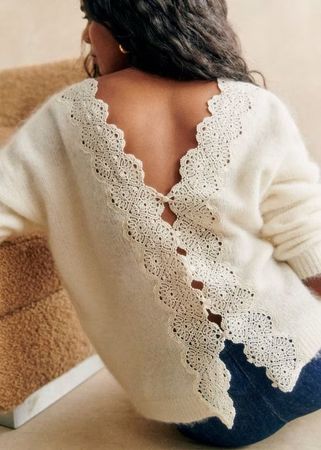 Sezane, Astride Jumper Weiss, Gr S