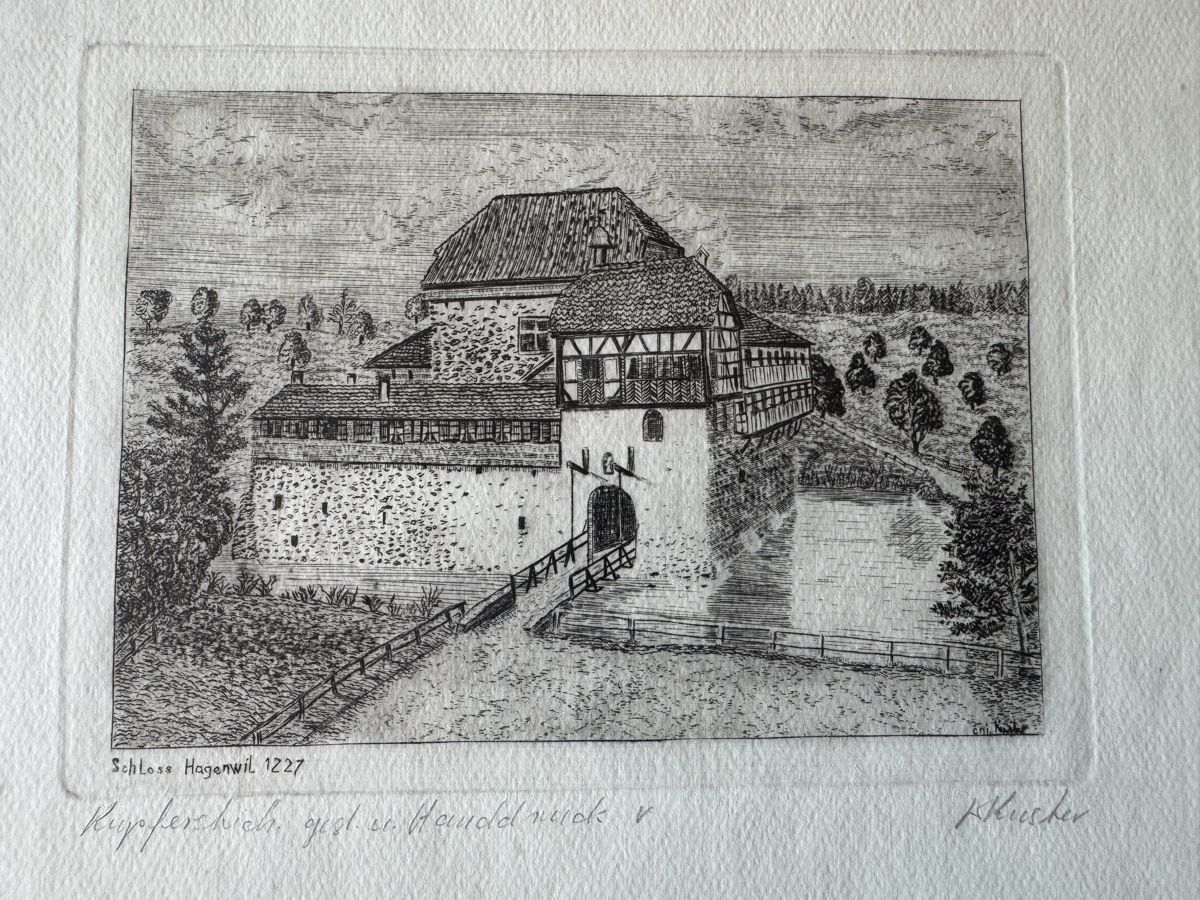 Stiche: Kupferstich Schloss Hagenwil – Gebraucht aus Tübach von Tijera 1