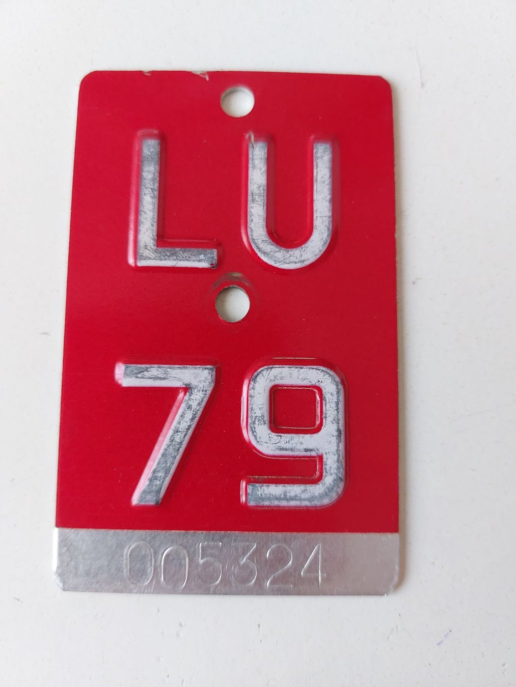 Sachs Insegne: Velonummer LU 79 plaque Velo – Usato da Schenkon venduto da Uhu007