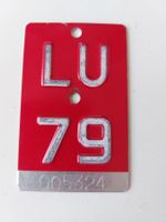 Velonummer LU 79 plaque Velo