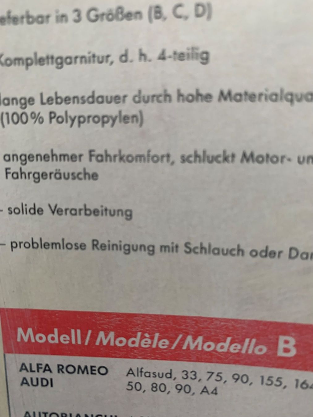 Tappeti & Tappetini: Auto  Teppichsatz , Universal – Nuovo e nell'imballaggio originale da Boswil venduto da pavo1 4