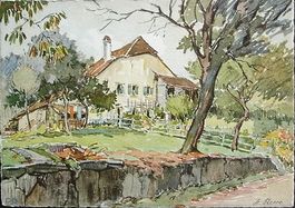 SAUGES Ferme signiert Künstler A. Pierre No. 2262