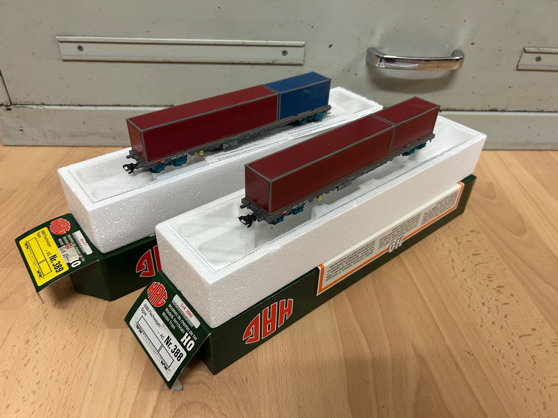 Hag Trains électriques: Hag Containerwagen – D'occasion à Erstfeld par Alpstei