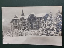 Echt Photo Karte / Grand Hotel Victoria Wengen Gelaufen 1933