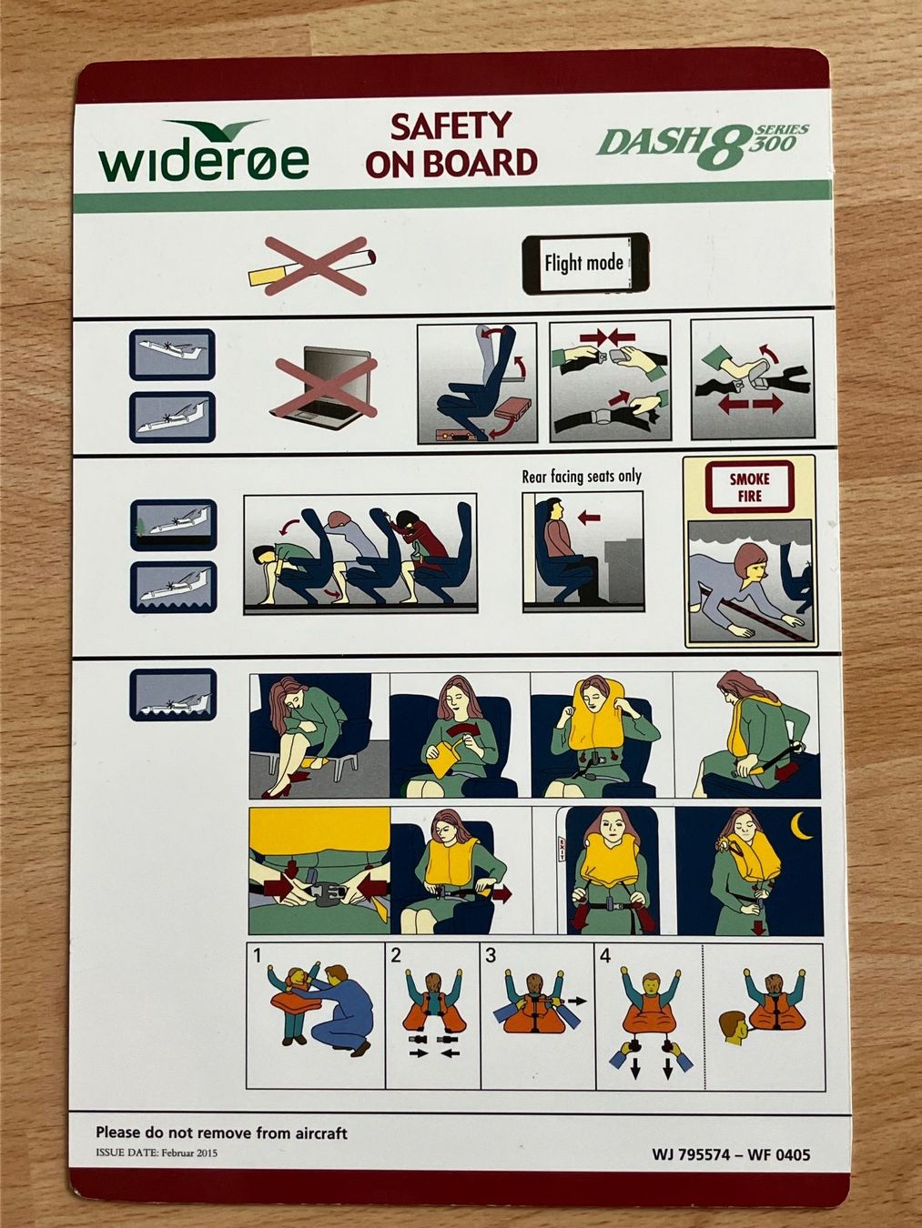 Documenti: Wideroe Dash 8 Safety Card – Usato da Zürich venduto da Classic_Collection_Zurich