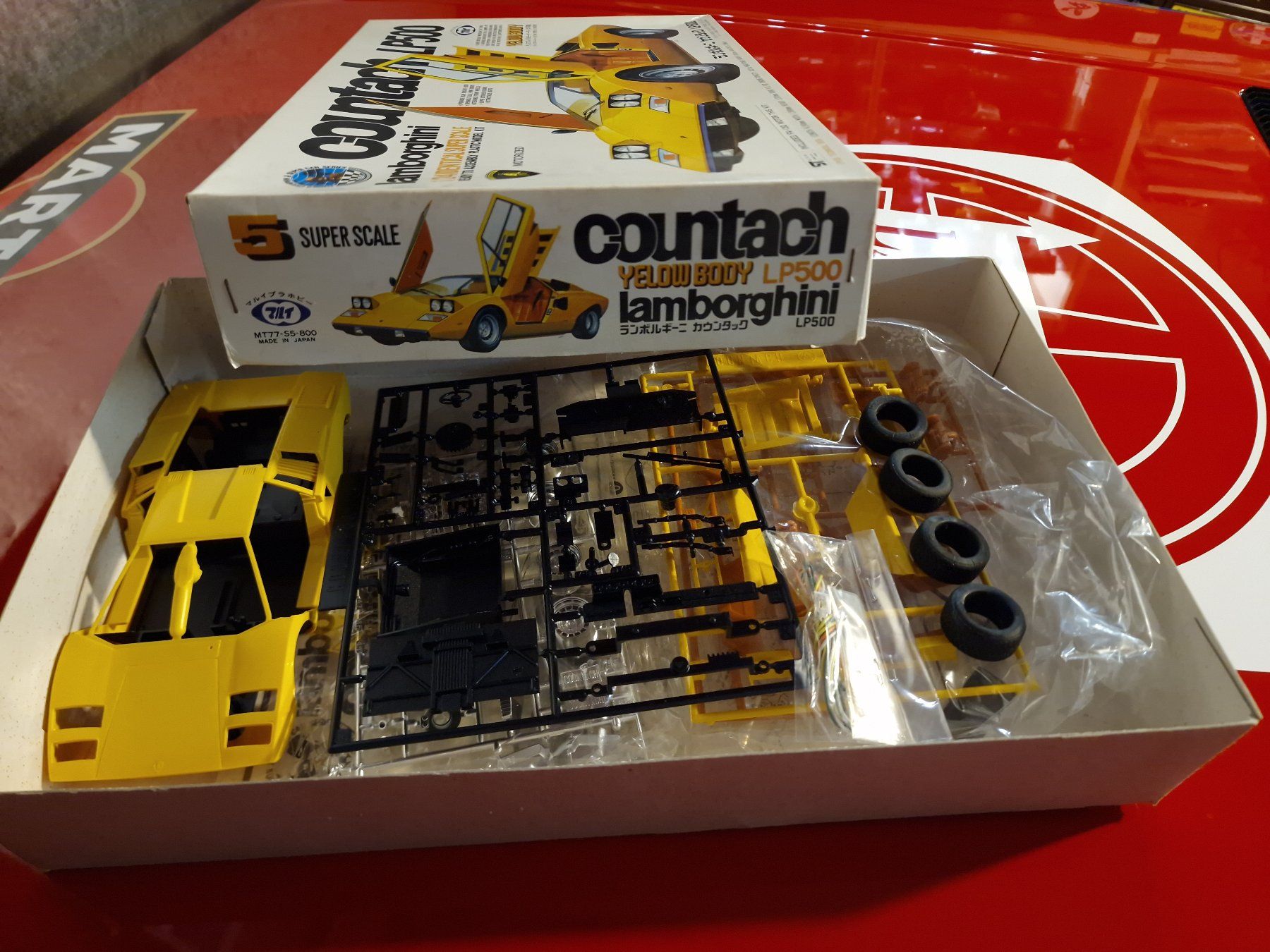 Lamborghini Modellini d'auto: Marui 1/24 Lamborghini Countach LP 500 – Nuovo e nell'imballaggio originale da Felben-Wellhausen venduto da mac.ital 1