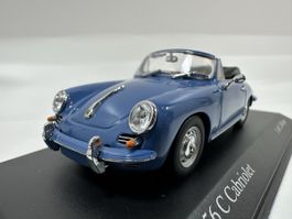 Porsche 356 C Cabriolet 1:43, blau, limitiert, MINICHAMPS