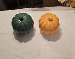 2 Mini Kürbis Kasserole (gelb und grün)