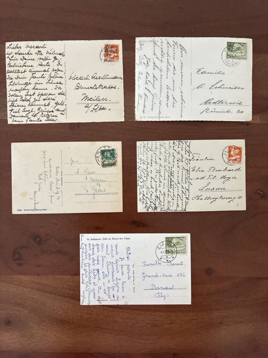 Ansichtskarten: 10 Ansichtskarten Schweiz diverse von Kanton Graubünden  – Gebraucht aus Oftringen von Cla.vD.74 3