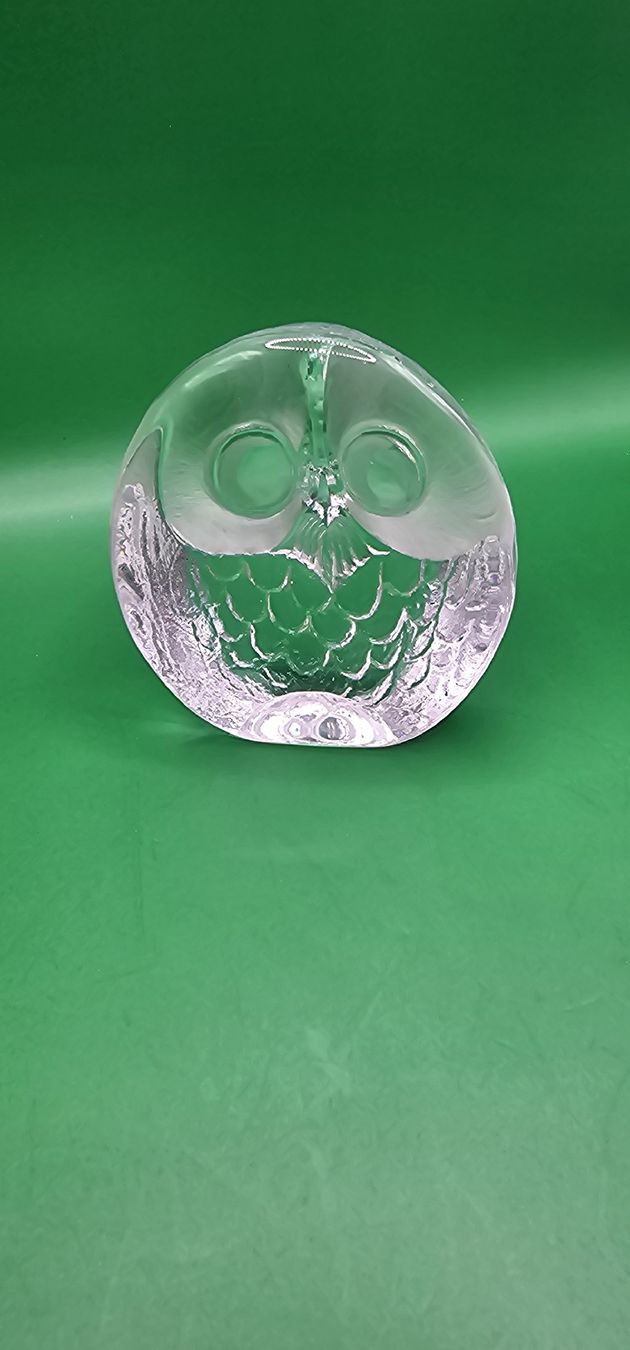 Statuette: Mats Jonasson Signed Crystal Eule Paperweight Figur – Usato da Zürich venduto da Daniela51 4