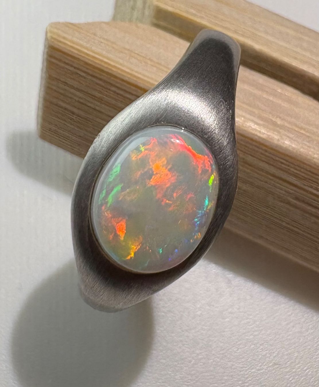 Bagues: Ring Australischer Crystal-Opal Ring, variable Grösse – Neuf (Voir description) à Wilen b. Wil par Tschirio 3
