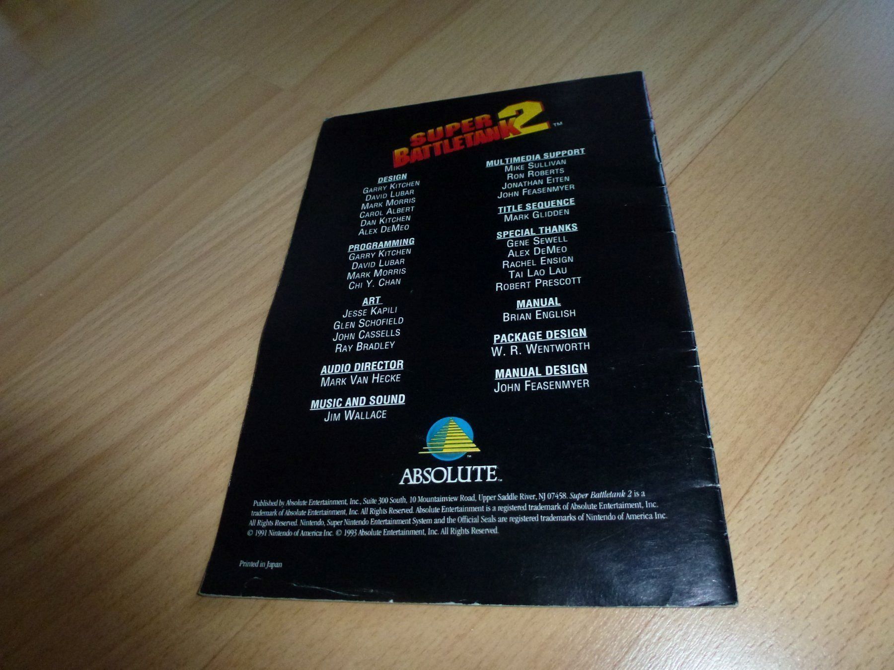 Giochi: Anleitung Super Battletank 2 SNES NTSC – Usato da Olten venduto da Disc-Ausverkauf 1