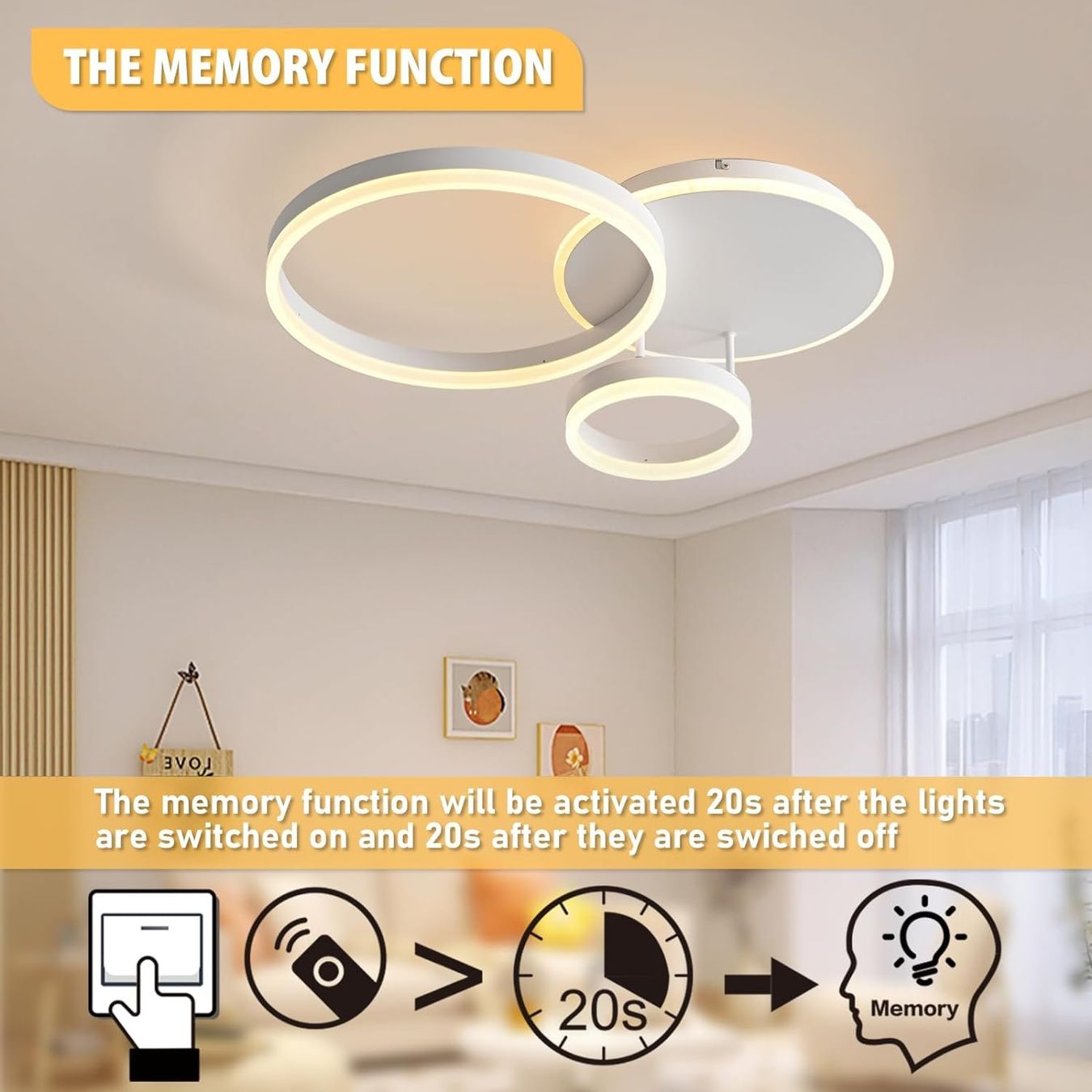 Lampadari & plafoniere: Modern LED Deckenleuchte Dimmbar 54W 5400LM DeckenLampe – Nuovo e nell'imballaggio originale da Herisau venduto da Serenco 2