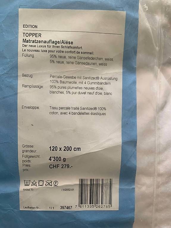 Materassi: Matratzenauflage - Topper – Usato da Sursee venduto da Naja99 1