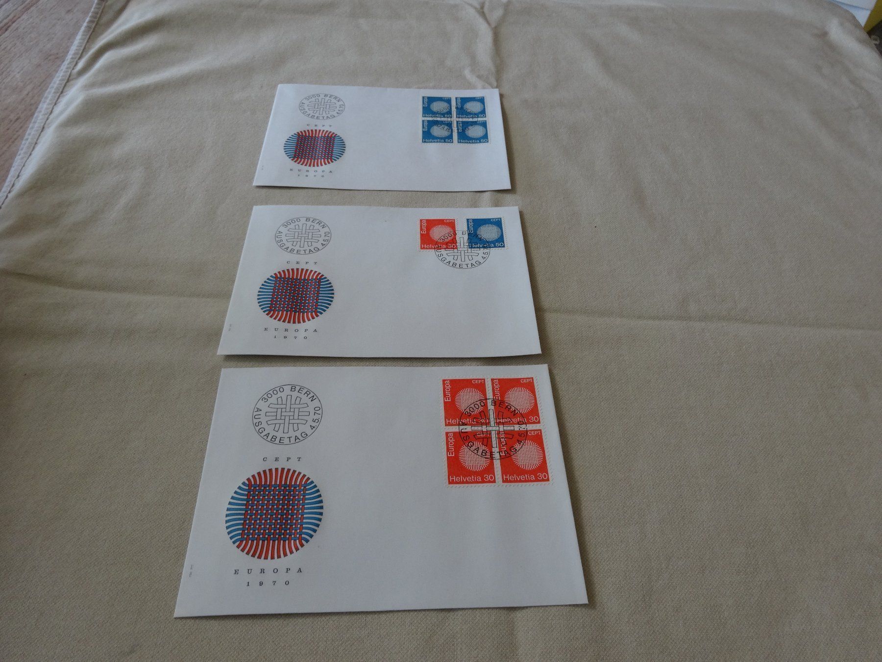 Alle Briefmarken: 3 Sonderbriefe Europa 1970 – Neu und originalverpackt aus Neerach von jenny062