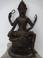 Alte Bronze Statue Göttin / aus Asiatika-Sammlung