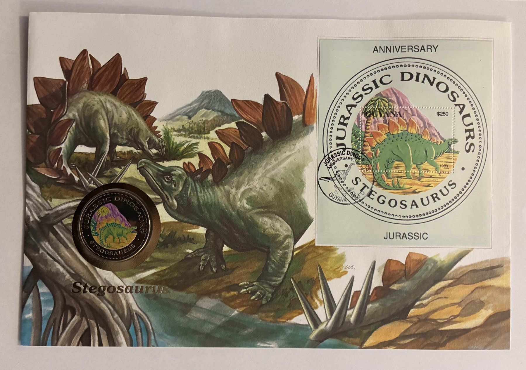 Tutti le monete: grosser Münzbrief "Stegosaurus" 1993 – Usato da Hätzingen venduto da bar_g6zj