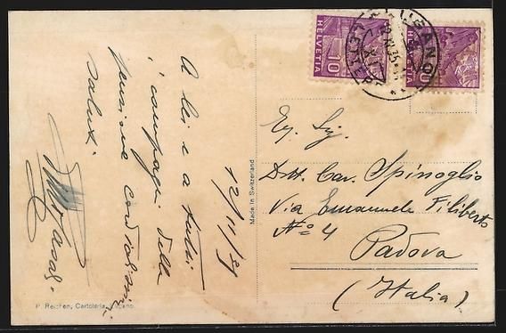 Cartoline postali: AK Lugano, Fontana Bossi, 1935 – Usato da Berlin venduto da bartko-reher 1