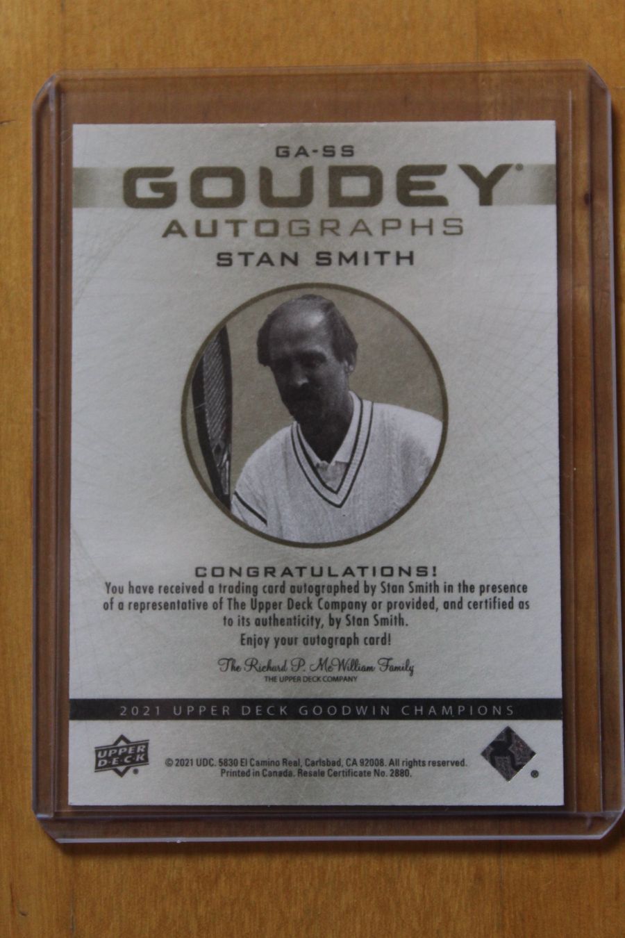 Carte collezionabili: Stan Smith Goudey Auto Upper Deck Goodwin Champions 2021 – Usato da Saignelégier venduto da Chocobarde 2