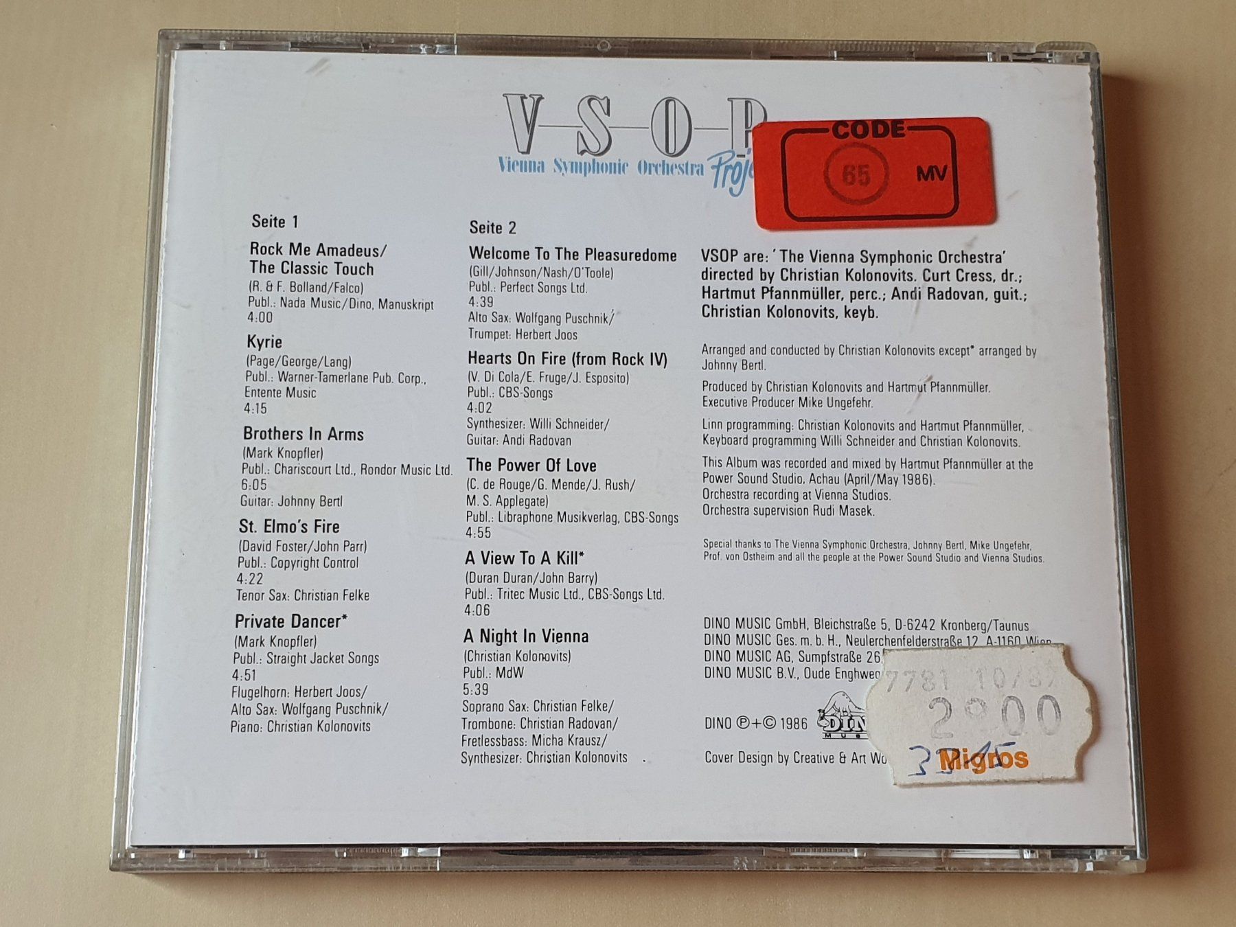 CD: Vienna Symphonic Orchestra Project – Usato da Stansstad venduto da collectorsshop 1