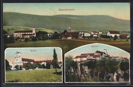 Mariastein, Panorama, Kirche und Kloster