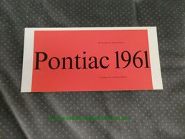 Pontiac Modellprogramm 1961 deutsch/französisch GM-Biel