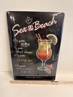 Cooles Blechschild "Sex on the Beach" Cocktail Rezept