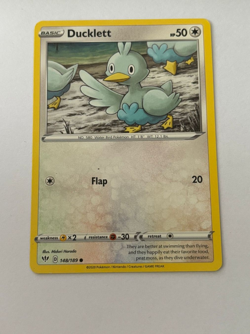 Pokémon Carte collezionabili: Pokemon-Karte Ducklett 148/189 – Usato da Herisau venduto da Seyashop1