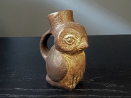 Tonkrug / Vase in Form einer Eule