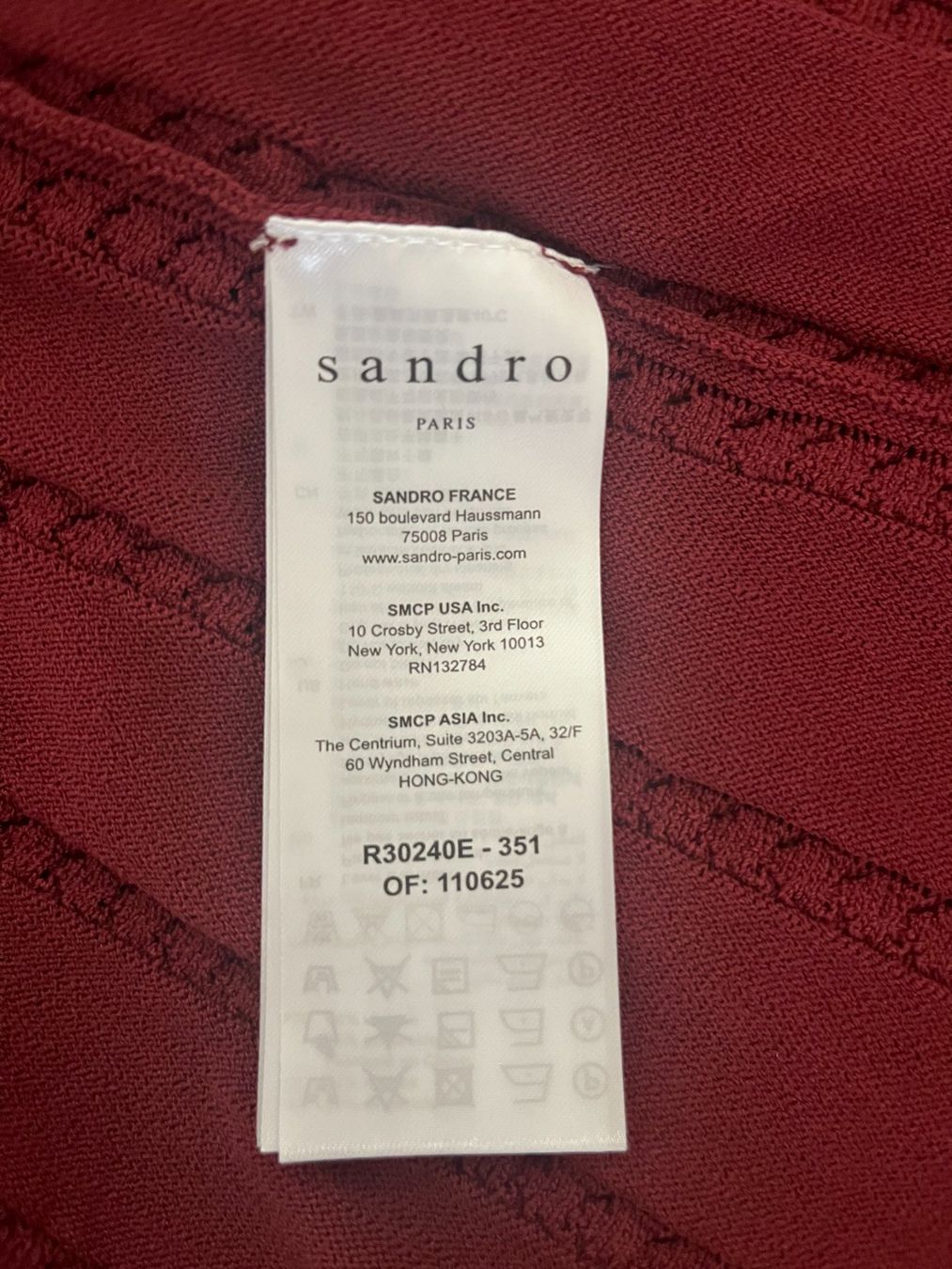 Sandro Vestiti: Robe longue Sandro bordeaux,  Taille 1 XS-S – Nuovo (secondo la descrizione) da Genève venduto da He364 3
