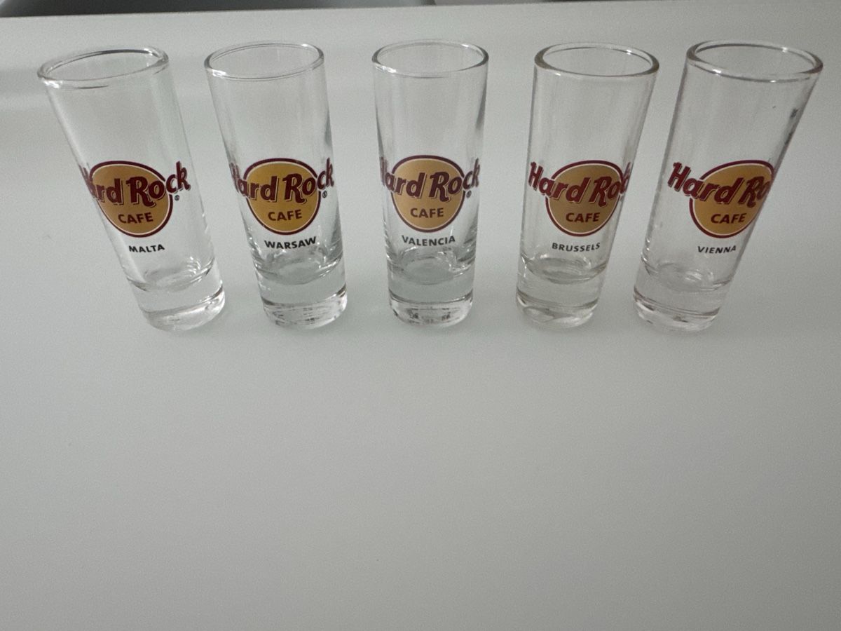 Hard Rock Cafe Bicchieri: HardRock Schnaps Gläser 5 Stk. – Usato da Oberglatt ZH venduto da cyringo
