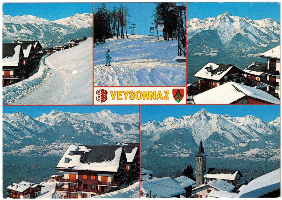 Cartoline postali: Veysonnaz - 5 Bild AK – Usato da Binningen venduto da Mountainrider