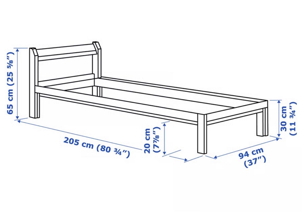 Ikea Letti: Bett mit Lattenrost und Matratze – Usato da Zürich venduto da ren_wz2b 3