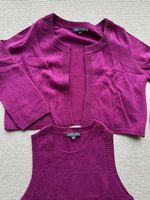 Ensemble gilet et cardigan en maille, violet, M