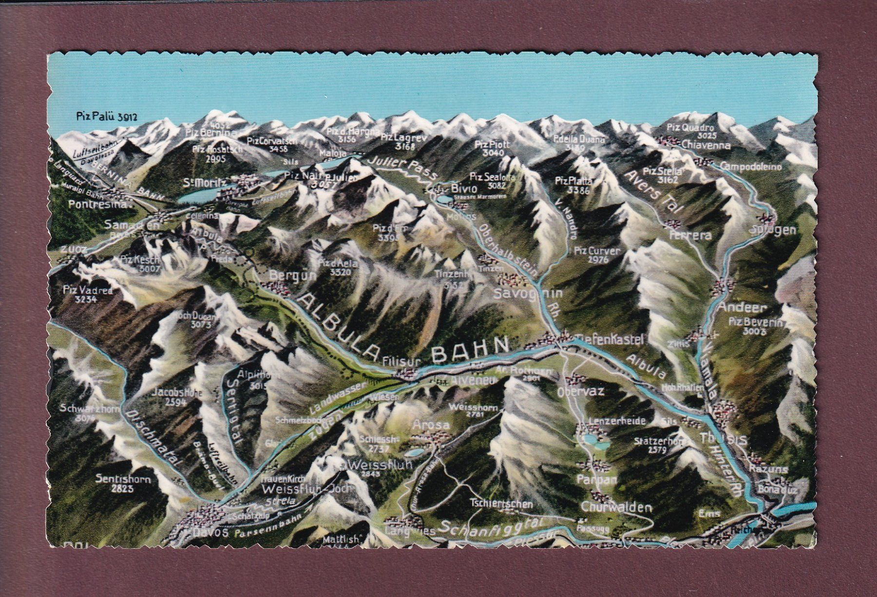 Cartoline postali: ALBULA-BAHN – Usato da Pully venduto da nicecards