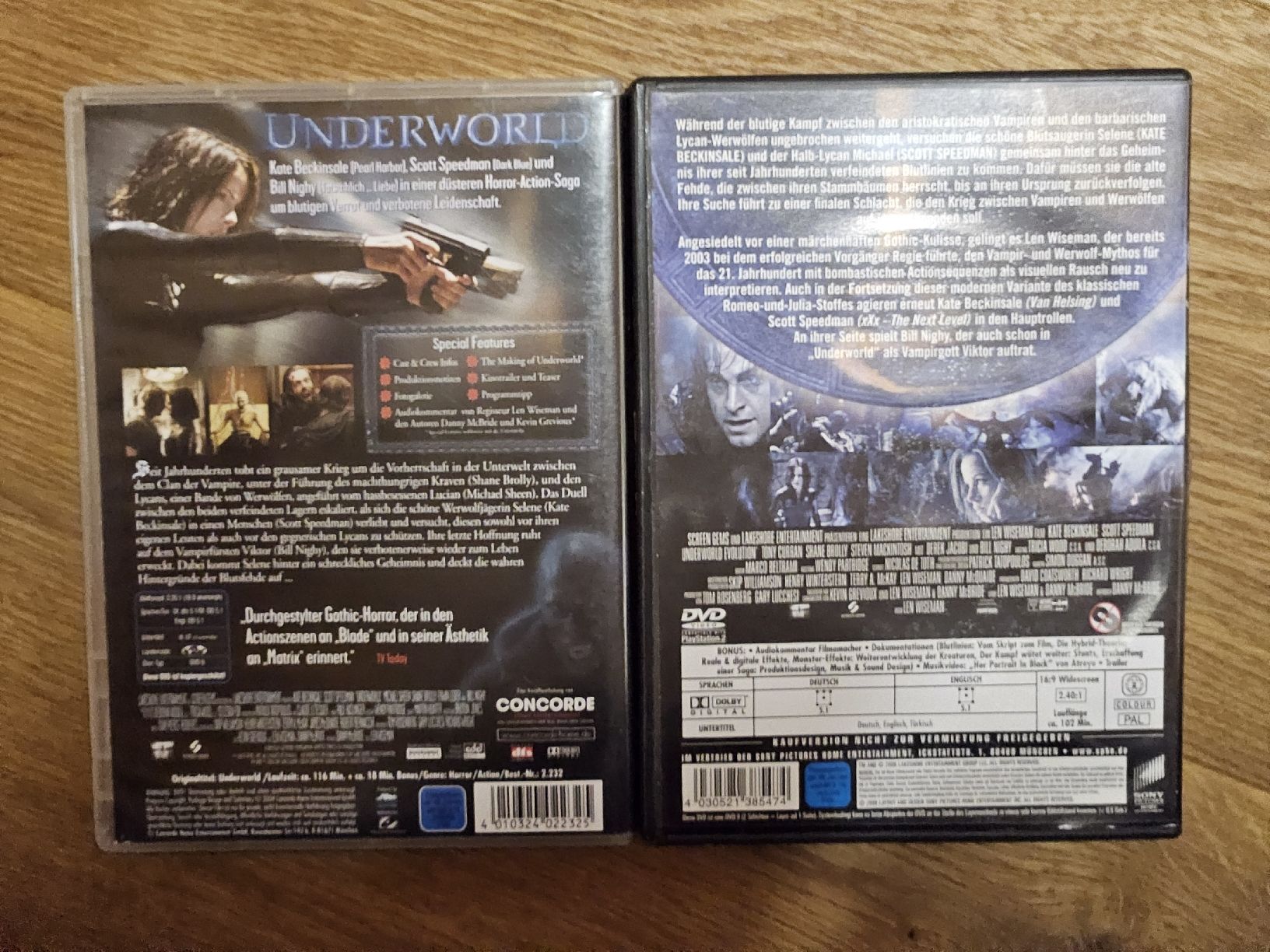 Tutti i DVDs: Underworld 1 und 2 / DVD Bundle – Usato da Oberdorf BL venduto da BaldenEagle 2