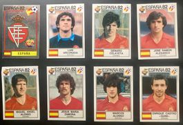 Original Panini Fussball WM ESPANA 82, 8 Stk. Spanien