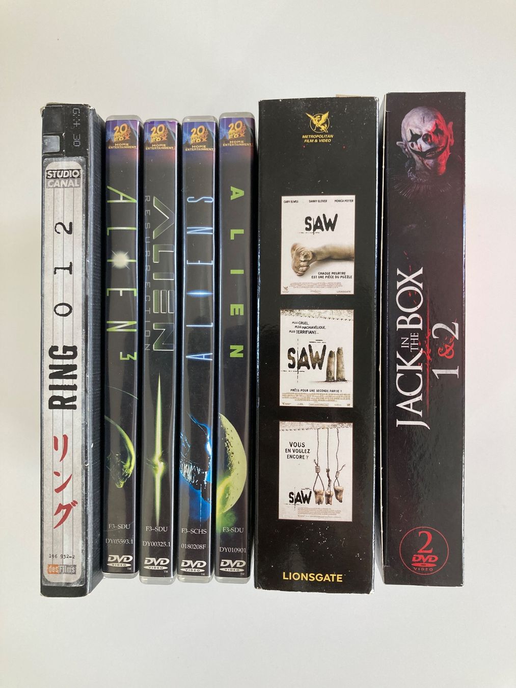 Alle DVDs: Coffrets DVD Ring, Alien, Saw, Jack in the Box – Gebraucht aus Bassecourt von CALUMET-X