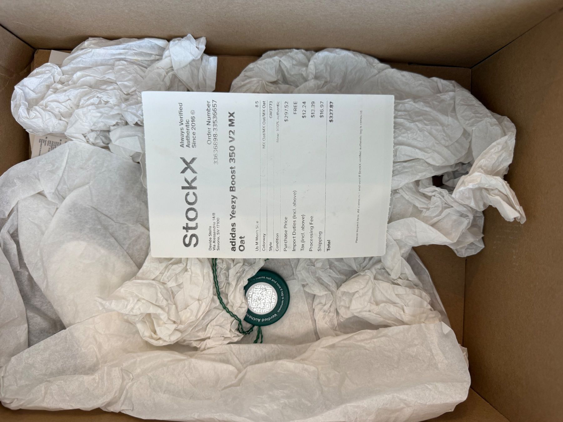 Adidas Scarpe da uomo: YEEZY BOOST 350 V2 OAT 42 – Usato da Birmensdorf ZH venduto da Or1ental 6