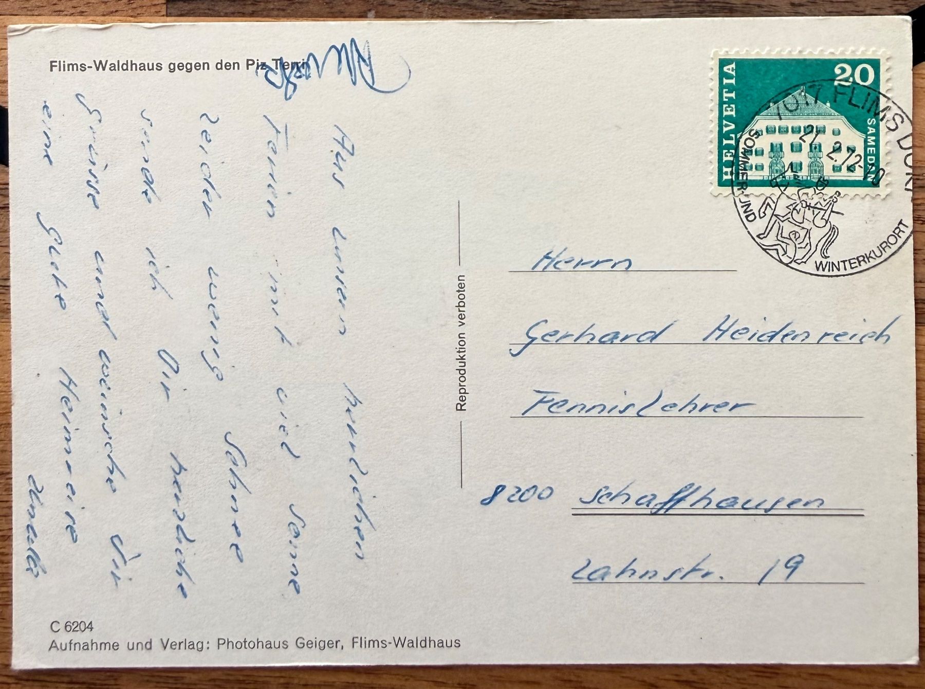 Cartes postales: Flims - Waldhaus 1972 – D'occasion à Lutry par Ediego 1
