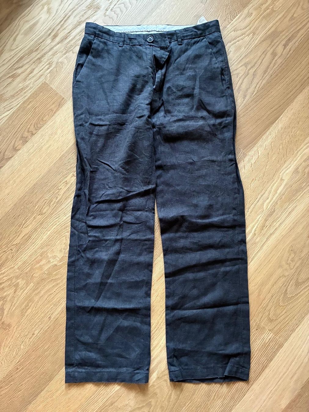 Pantaloni: Leinenhose in Dunkelblau – Usato da Kloten venduto da Anouk.krks