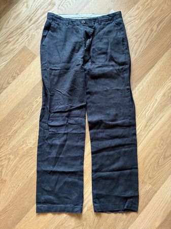Leinenhose in Dunkelblau