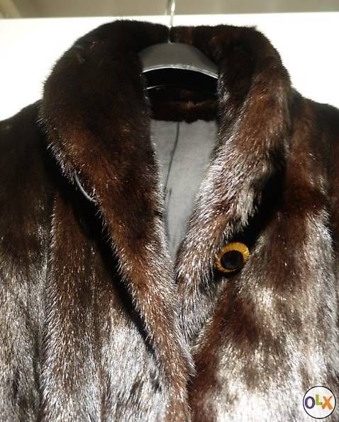 Manteau Long En Vison Des Ateliers Valere Paris - Taille 42 - Marron - Occasion Très Bon état